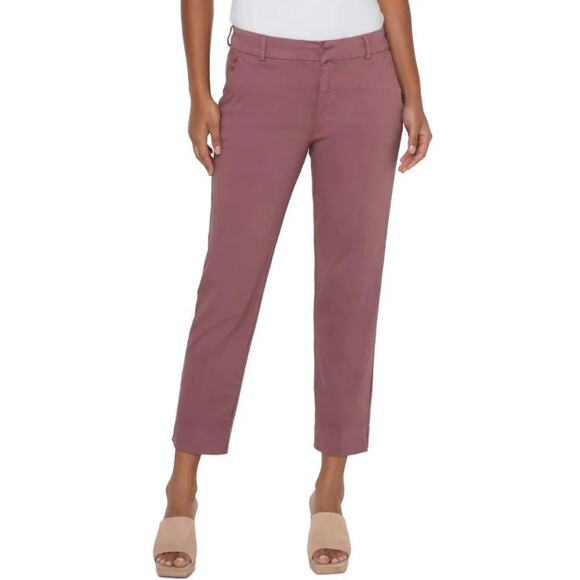 Liverpool Kelsey Trouser in Victorian Mauve Sz 0/25 petite pink Office cropped - Picture 1 of 12